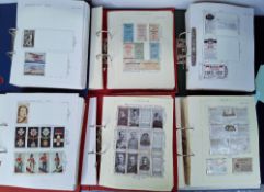 Cigarette cards, Collection in 6 file albums, mounted on card backing and can be safely removed,
