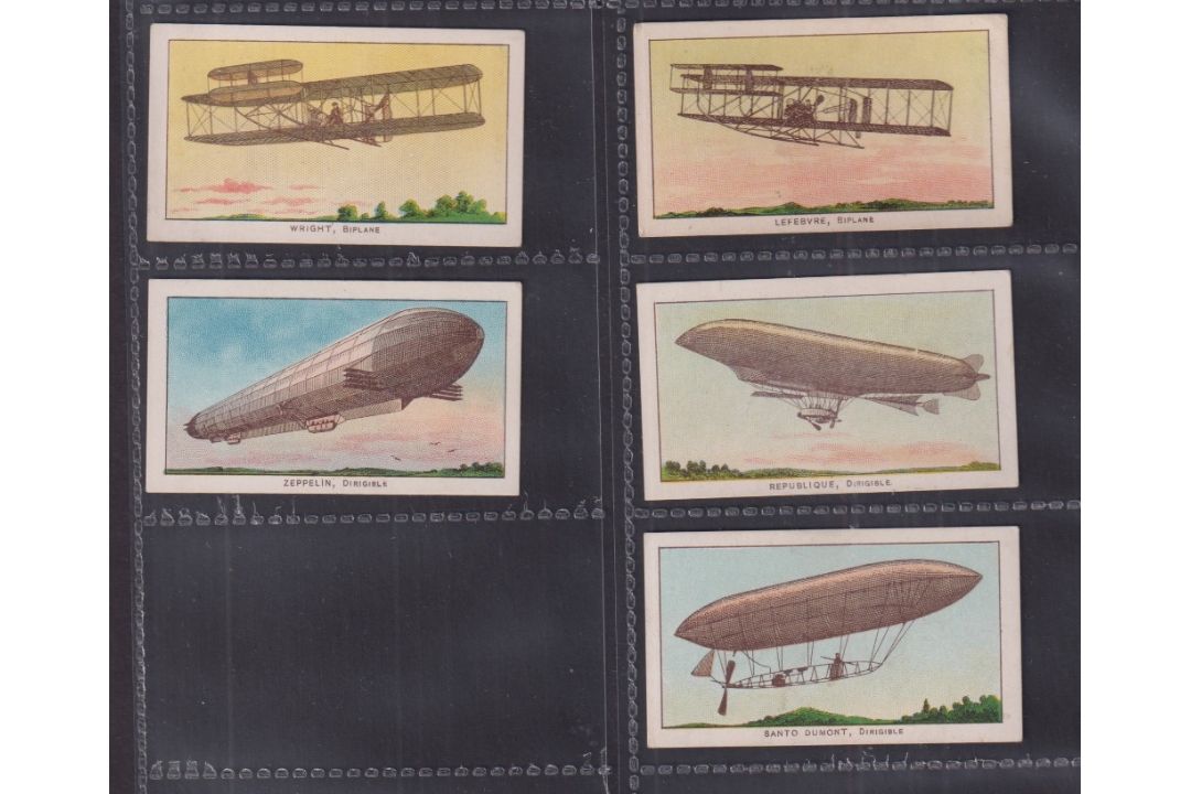 Trade cards, USA, Philadelphia Caramel Co, Airships (set, 15 cards) (one with mark to back, others - Image 3 of 4