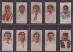 Cigarette cards, Wills 1896 Cricketers, 10 cards Trafford, Hearne (Kent), Hearne (Middlesex), Lucas,