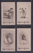 Cigarette cards, Hignett's, Beauties, Gravure (Golden Butterfly), four cards, ref. H198, pictures