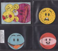 Trade cards, Monty Gum, Just Smile Series (set 104 cards plus wrapper), various shapes & sizes.