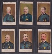 Cigarette cards, USA, Buchner, Police Inspectors ('Gold Coin Tobacco' at top), 'M' size, 6 cards,
