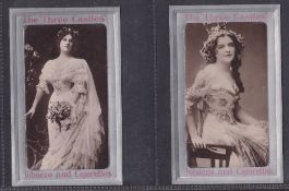 Cigarette card postcards, Wills, Three Castles Advertising Postcards (2) each featuring portrait