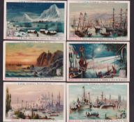 Trade cards, Liebig, Journeys of Kaiser William, ref. S367, German (set, 6 cards) (vg)