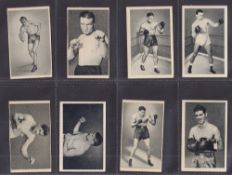 Cigarette cards, United Tobacco Co South Africa, World Famous Boxers (72/100) (16 cards trimmed rest