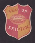 Cigarette card, J. Briggs, Sporting Shields, type card, Rugby 'Play Up Skipton' (gd) (1)