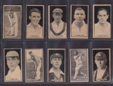 Trade cards, Thomson, The World's Best Cricketers (Green back) (set, 32 cards) (gd)