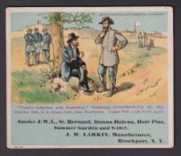Cigarette card, USA, J.W. Larkin, Battle Scenes (Civil War), type card, 'Grant's Interview with