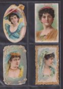 Cigarette cards, USA, Gail & Ax, 10 XL sized cards Battle Scenes, Stars of the Stage, Industries