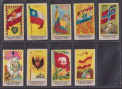 Trade cards, USA, 35 Flag related cards from 2 issuers, all with plain backs, SB Wilkins Flags of