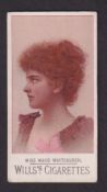 Cigarette card, Wills, Actresses (Typeset back), type card, Miss Maud Whitchurch (gd) (1)