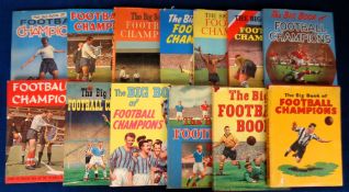 Football annuals, The Big Book of Football Champions, a collection of 13 annuals, 1950's & 1960's,