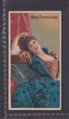 Cigarette card, D & J MacDonald, Actress MUTA type card, Miss Fortescue (just gd)