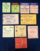 Football tickets, a collection of 10 Chelsea Home and Away tickets, 1960/70's, inc. Homes v