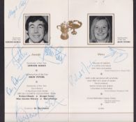 Sporting autographs, Daily Express Sportsman of the Year Luncheon 1972, held at The Savoy Hotel,