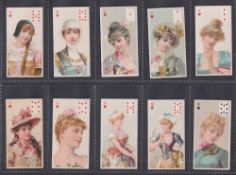 Cigarette cards, Wills, Beauties, Playing Card Inset, Alternative subjects, set of ten known