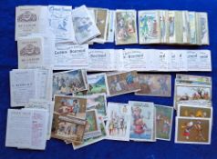 Trade cards, France, approx. 225 XL size cards (slight variation in sizes according to series), many