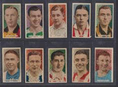 Cigarette cards, 2 sets R J Hill Famous Footballers 1-50 (HY Archer & Co Printing), Ardath Famous