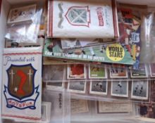 Trade cards, Football, Mixture in box, including apparently complete / near complete sets from Pluck