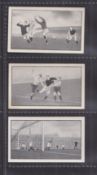 Trade cards, Teasdale (Anon), Footballers - Action Pictures (as Gallaher), 3 cards showing action