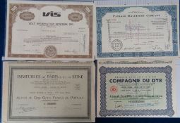 Share Certificates, approx. 60 certificates to include the Russian 5 Per Cent Loan for 1822,