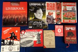 Liverpool FC, a collection of 9 books and booklets, inc. 'Let's Talk About Liverpool Football