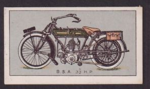 Cigarette card, Kinnear, Whitwham & Co, Motor Cycle Series, type card, no 11, B.S.A. 3 1/2 H.P. (gd)