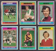 Trade cards, Topps Football 1975/76 red grey backs, Scottish Version (set 132 cards) including Kenny