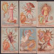Trade cards, Liebig, Heavenly Bodies, ref. S355, Italian edition (set, 6 cards) (gd) (6)