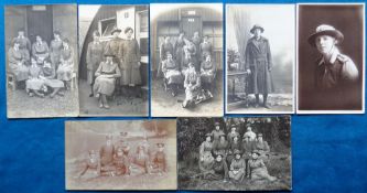 Postcards, Women’s Auxiliary Army Corps, WWI, RP, Groups (7) one signed, Portraits, rare, some