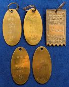 Advertising, Simonds Brewery, brass tags. 5 tags (approx. size 3.75 x 2