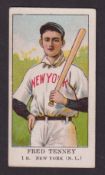 Trade card, USA, American Caramel Co, Baseball Players (E91, Set B), type card, Fred Tenney 1B,