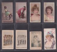 Cigarette cards, Ogden's 8 'Actresses & Beauties' cards, Beauties HOL (2), Beauties Green Net
