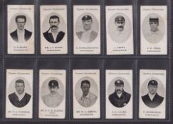 Cigarette cards, Taddy Cricketers, Warwickshire (12/15 missing Hargreave, Kinneir, & Stephens) (