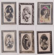 Trade cards, Kydd's Royal Jams, Bijou Cards, six type cards, Beauties & Children, one card hand