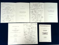 Cricket autographs, three British Sportsman's Club, Luncheon Menu Cards for the Cricket Tours of New