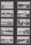 Cigarette cards, Churchman Rivers & Broads of Norfolk & Suffolk (set 50 cards) (gd)