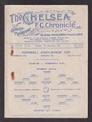 Football programme, at Stamford Bridge, Chelsea, Reading v Coventry, 19 Dec 1932, FAC 2nd Round