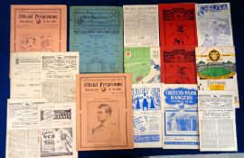 Football programmes, a collection of fifteen 1930/40's issues including Arsenal v Birmingham, 33/34,