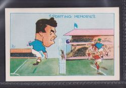 Trade card, Clevedon Confectionery, Sporting Memories XL sized type card blue back, no. 9 Dixie