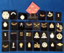 Militaria, 32 cap badges, collar dogs and shoulder titles to include Royal Hamilton Light
