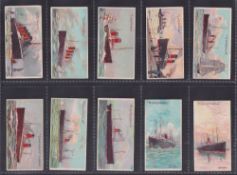 Cigarette cards, Singleton & Cole, Atlantic Liners (set, 50 cards) (gd)