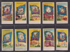 Trade cards, USA, State Flags, 36 cards, 32 cards plain back anonymous, 4 are printed back