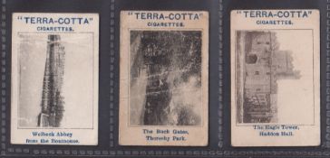 Cigarette cards, E Robinson & Son, Derbyshire & The Peaks, 3 type cards 'Welbeck Abbey from