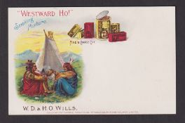 Tobacco advertising, Will's Advertising Postcard, with ITC Clause, type card 'Westward Ho! Smoking