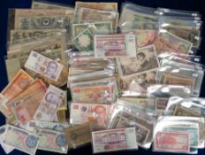 Bank Notes, approx. 500 worldwide bank notes to include Burundi, Russia, Singapore, Spain, Sudan,