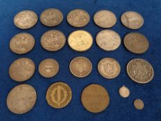 Coins, 20 coins to include French Louis XVI 1792 2 Sols, French Napoleon III 1867 5 Francs,