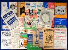 Football programmes, a collection of thirty 1940/50's programmes, a good selection inc. England v