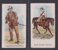 Cigarette cards, Goodbody's, Colonial Forces, two cards, Cape Mounted Rifles (Brown back) & Lord