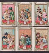 Trade cards, Liebig, Pulcinella - A Present from Grandma, ref. S359, Italian edition (set, 6